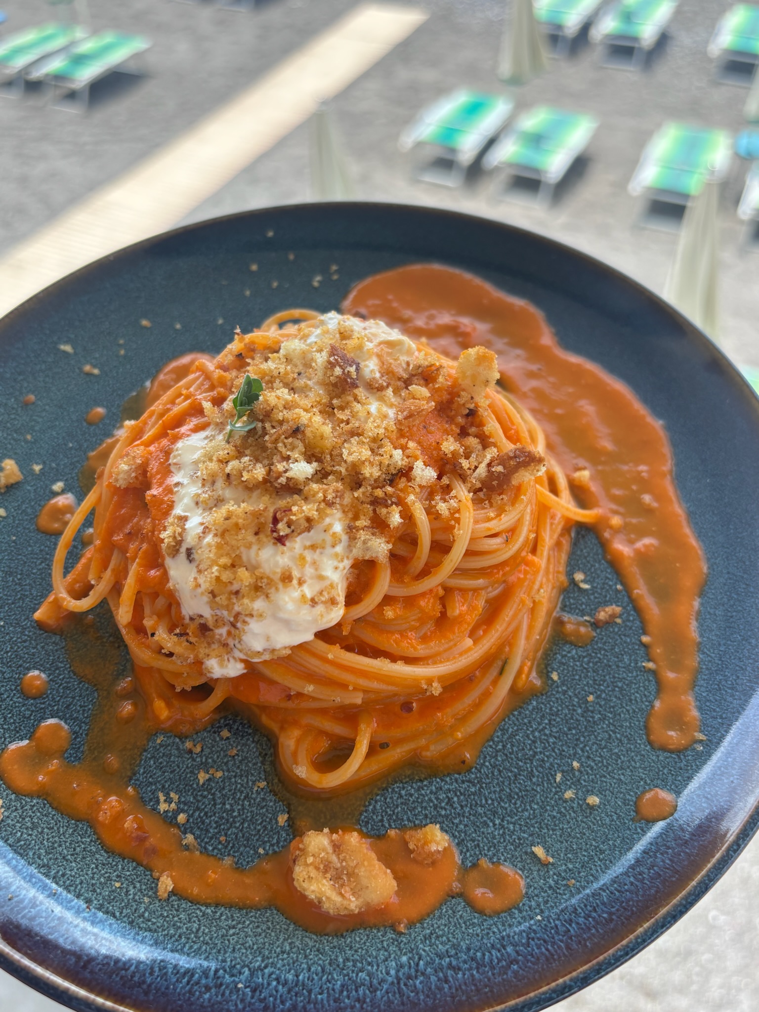 Dishes served at Bagni Nautici restaurant